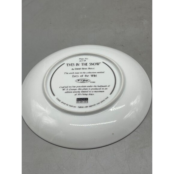 bradex collector plate eyes in the snow 6th issue 1993 #4013B by pierce 8" READ - Picture 4 of 4